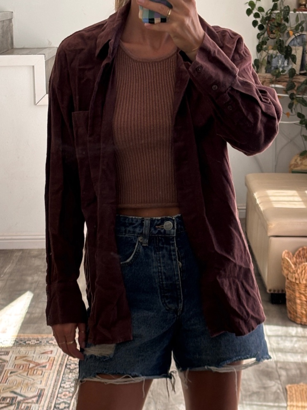 Abercrombie linen oversized button up